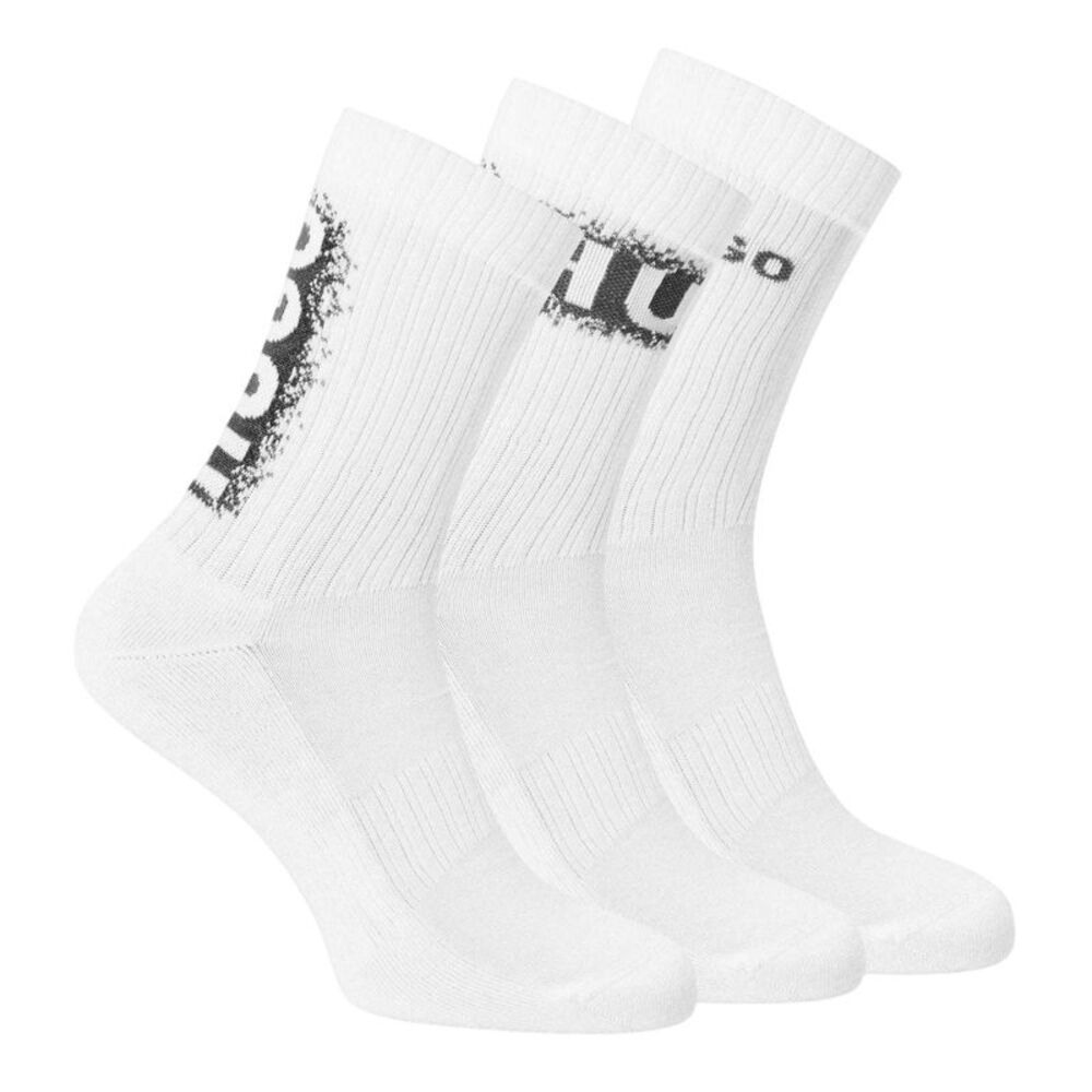 Hugo Mens Logo Ankle Socks (Pack of 3) / White